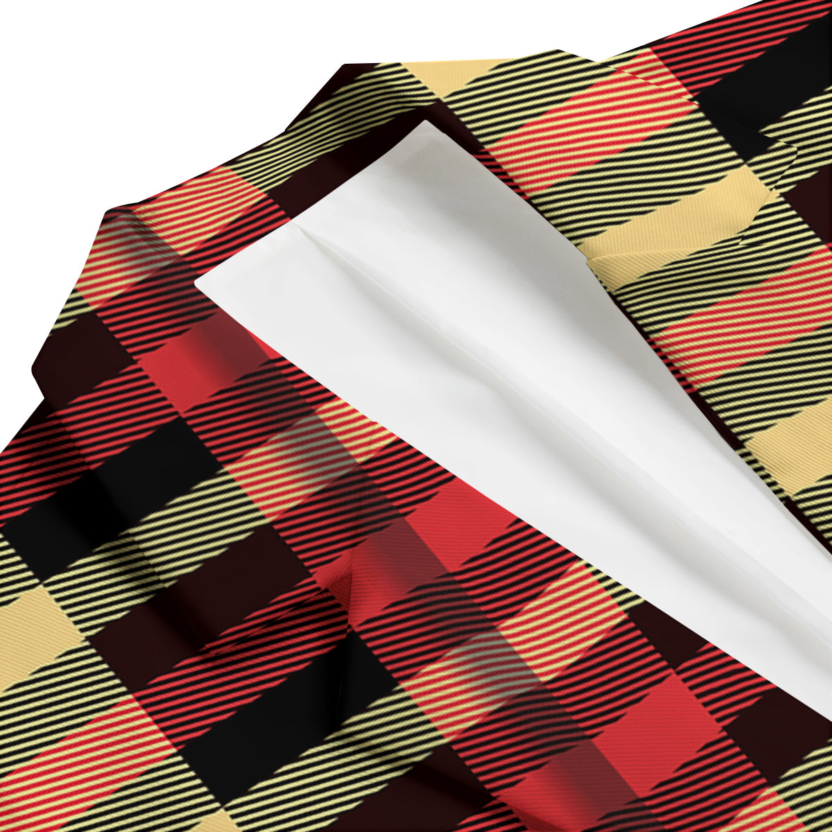Scottish Tartan Red Yellow Plaid Men's Blazer-grizzshop