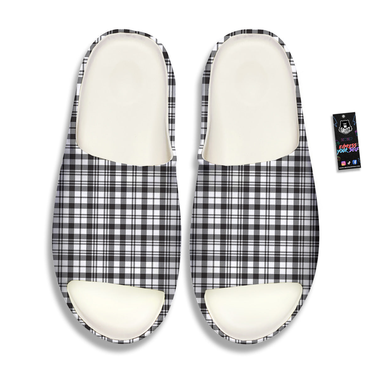 Scottish Tartan Black Watch Print Sandals-grizzshop