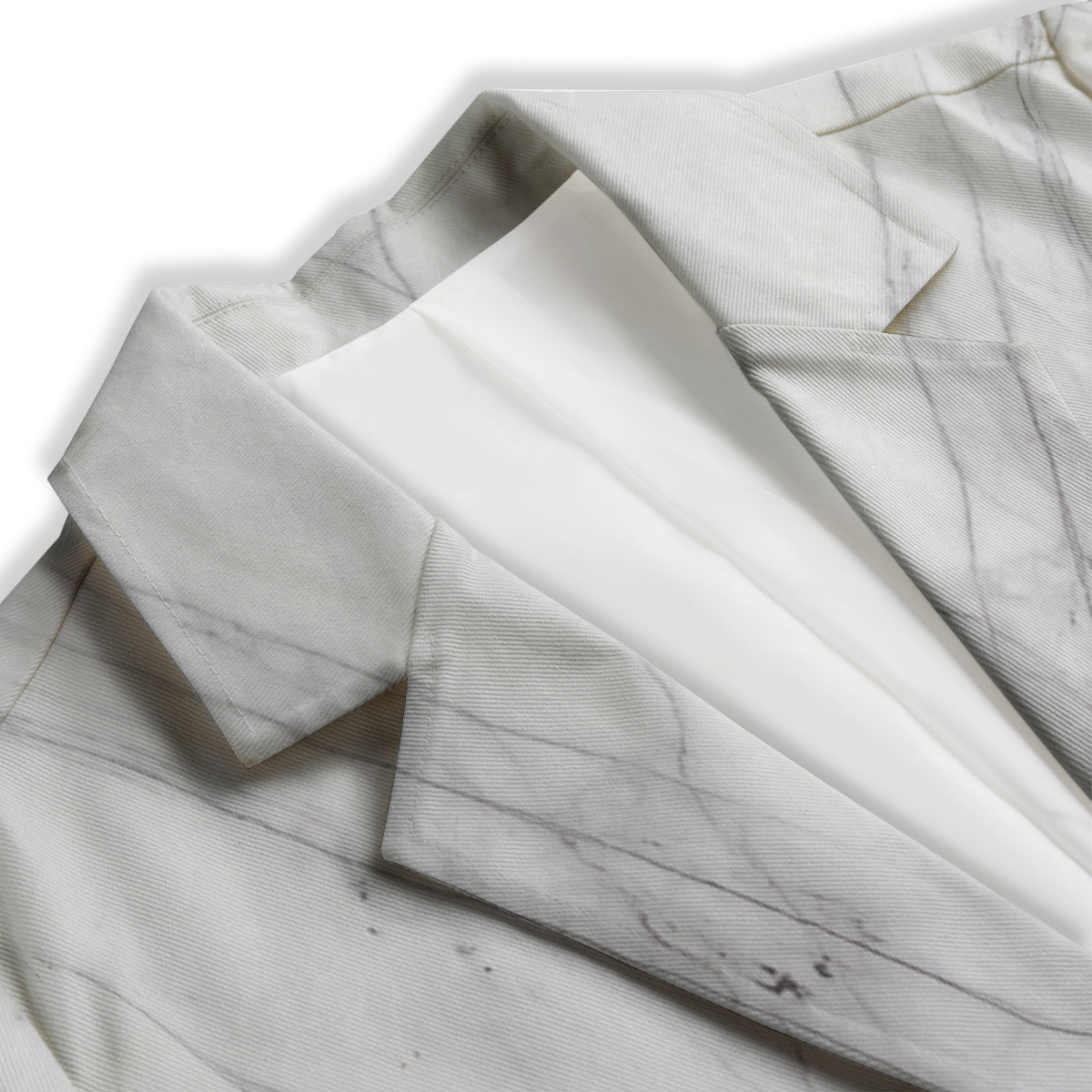 Scratch Marble White Gray Print Pattern Women's Blazer-grizzshop