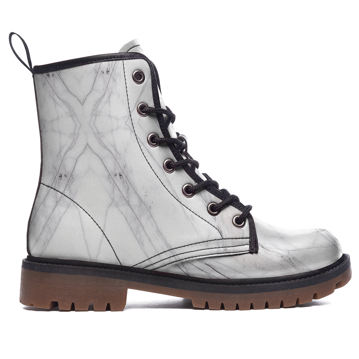 Scratch Marble White Gray Print Pattern Work Boots-grizzshop