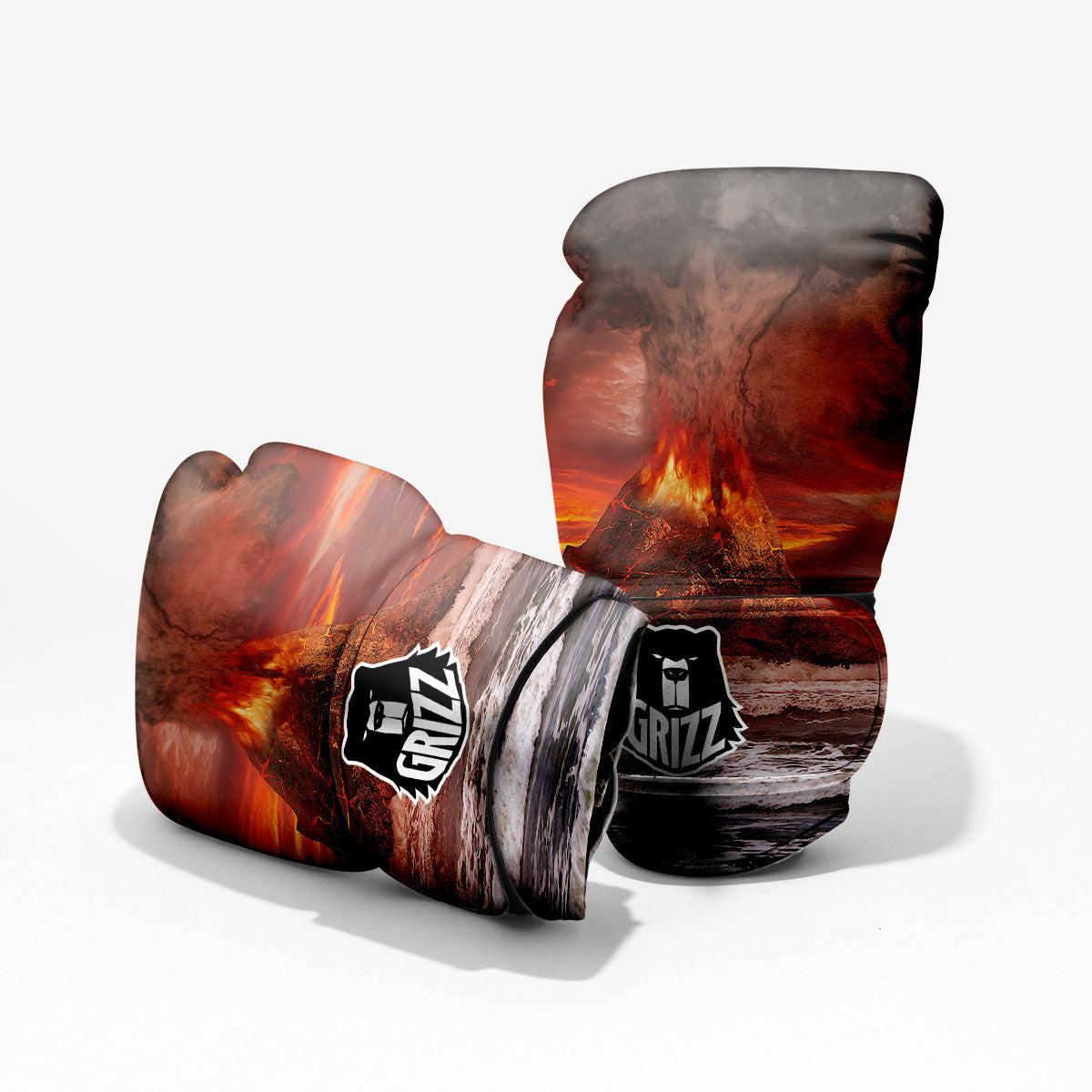 Sea And Volcano Print Pro Boxing Glove
