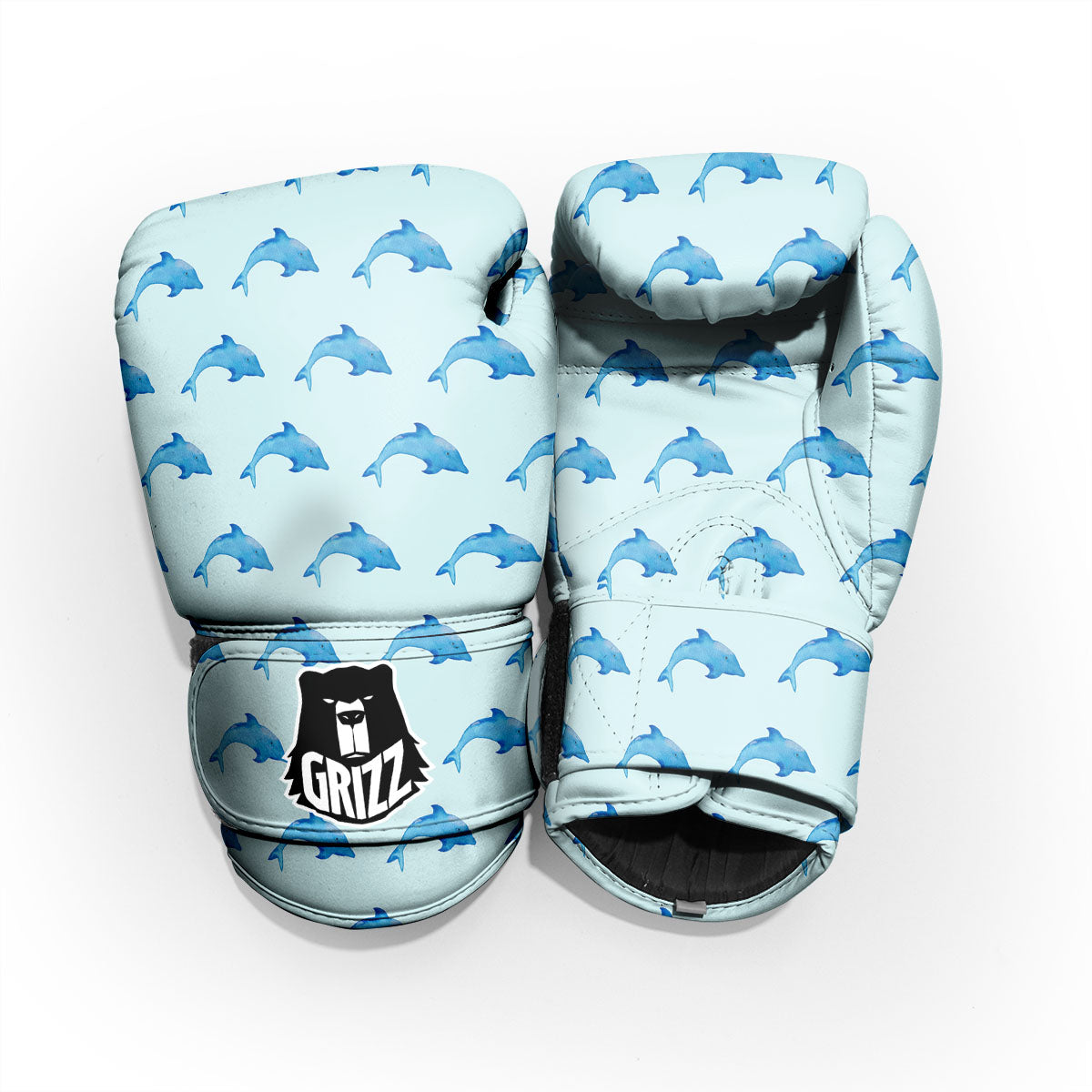 Sea Dolphin Watercolor Print Pattern Pro Boxing Glove