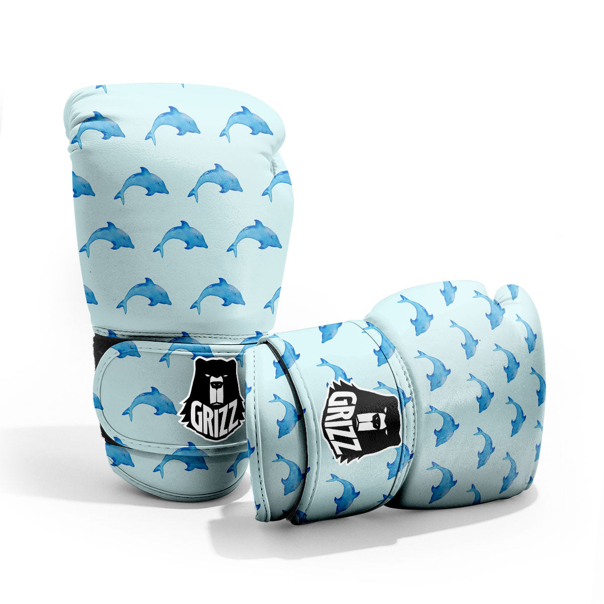 Sea Dolphin Watercolor Print Pattern Pro Boxing Glove