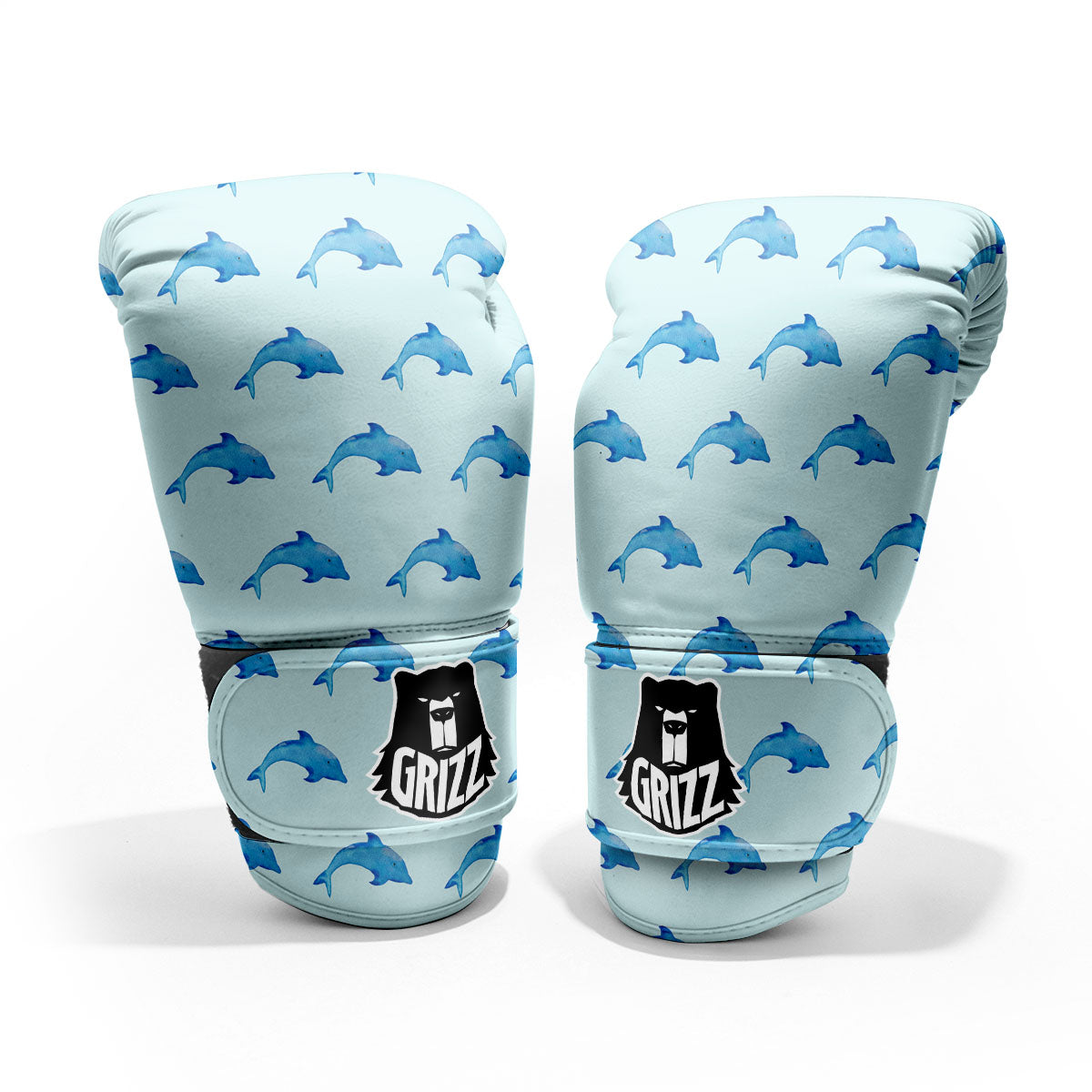 Sea Dolphin Watercolor Print Pattern Pro Boxing Glove