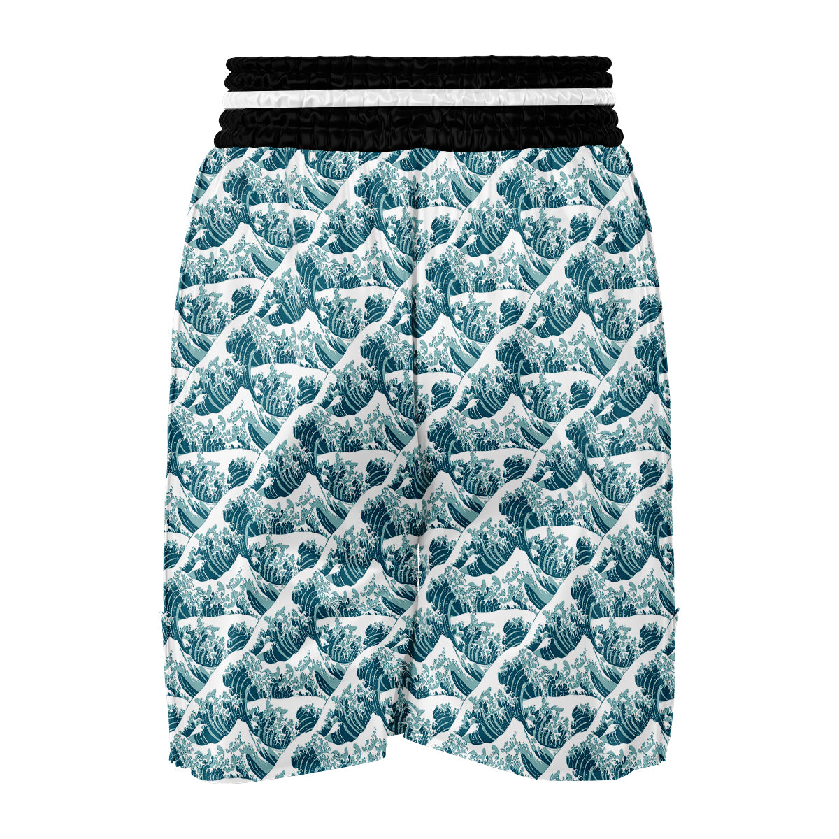 Sea Hokusai Print Pattern Boxing Shorts-grizzshop