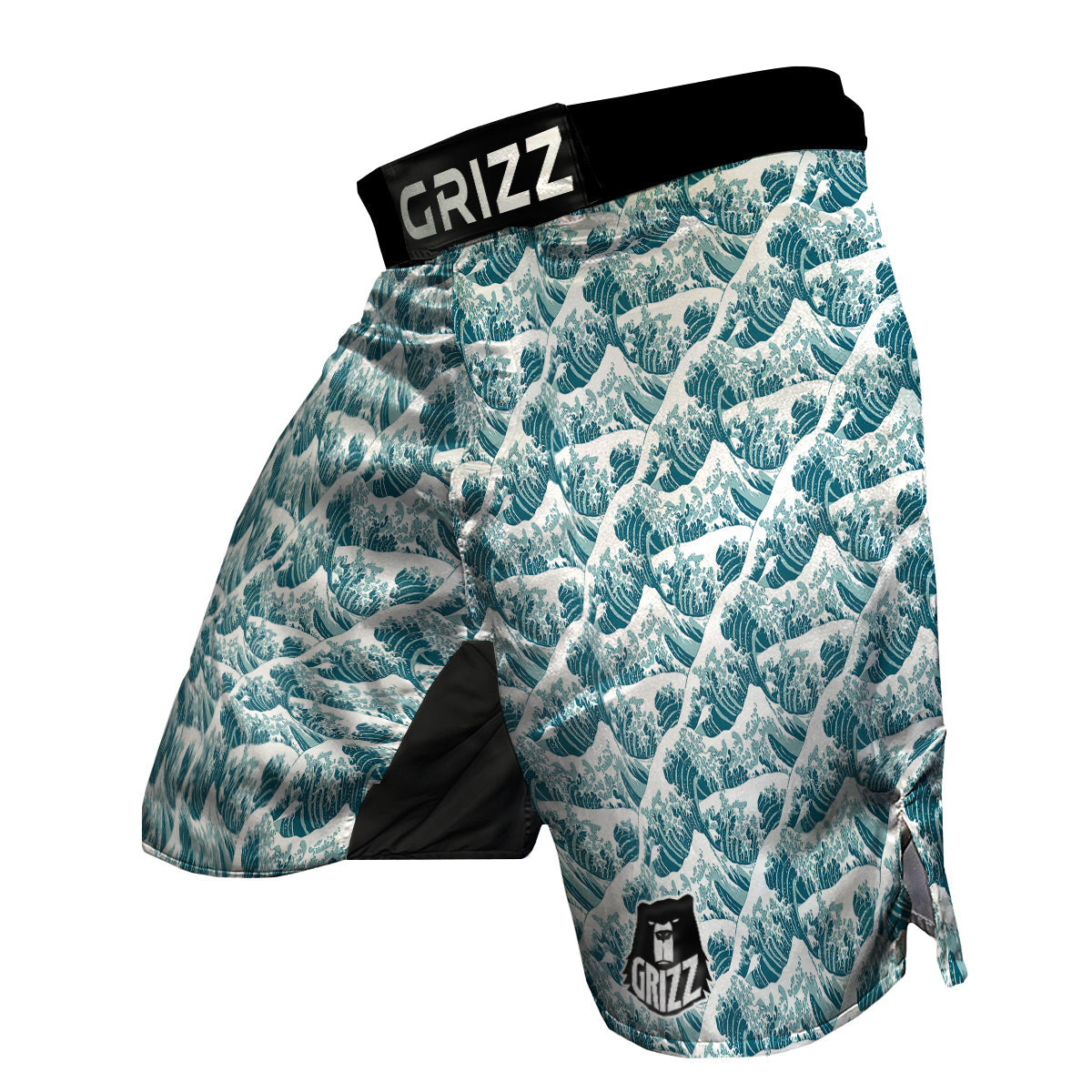 Sea Hokusai Print Pattern MMA Shorts-grizzshop