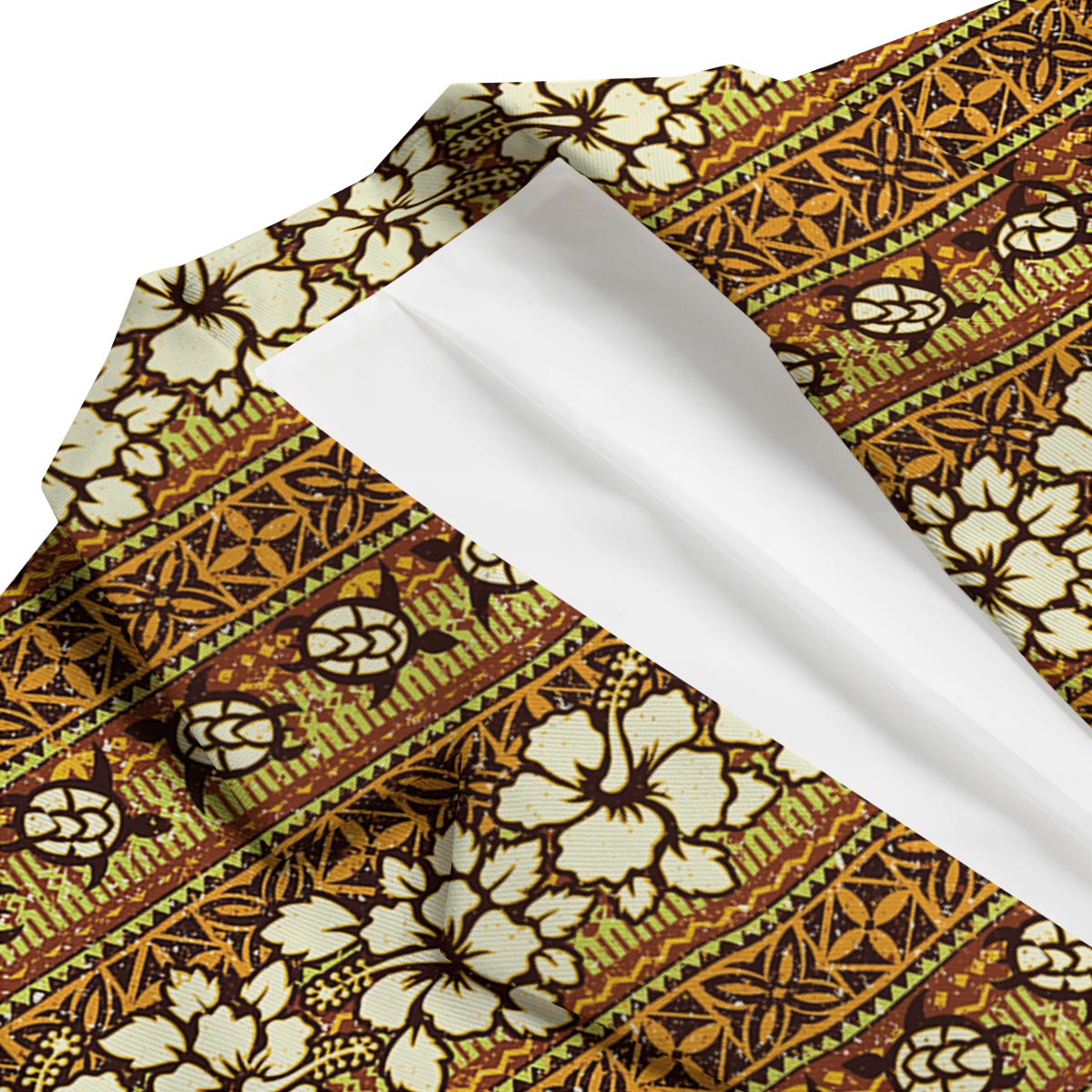 Sea Turtle Aztec Hibiscus Hawaiian Pattern Print Men's Blazer-grizzshop