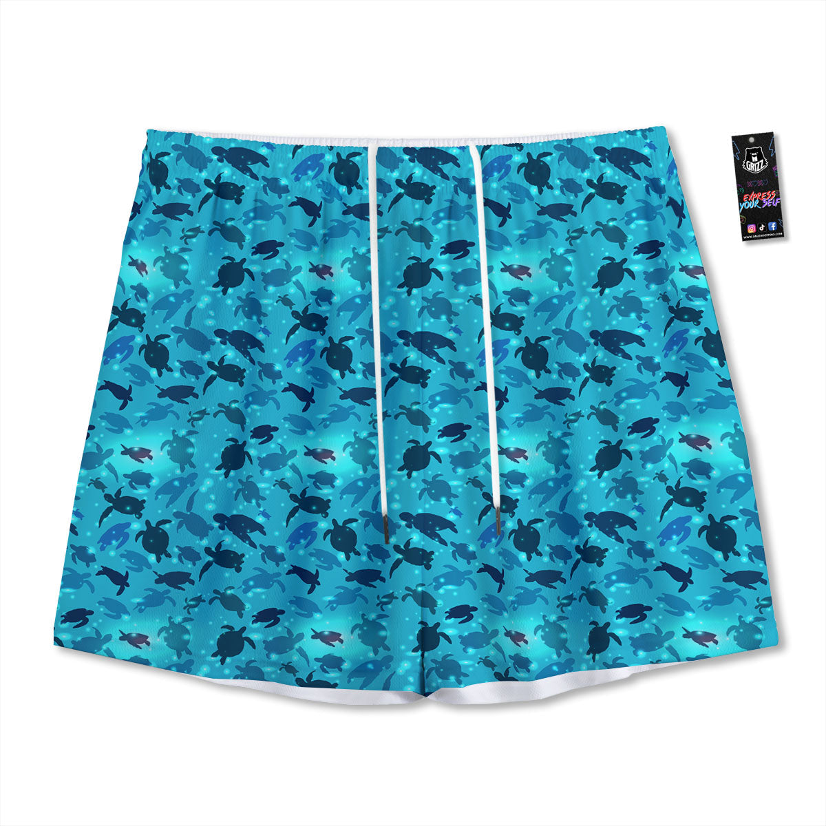 Raccoon Cute Print Pattern Mesh Shorts