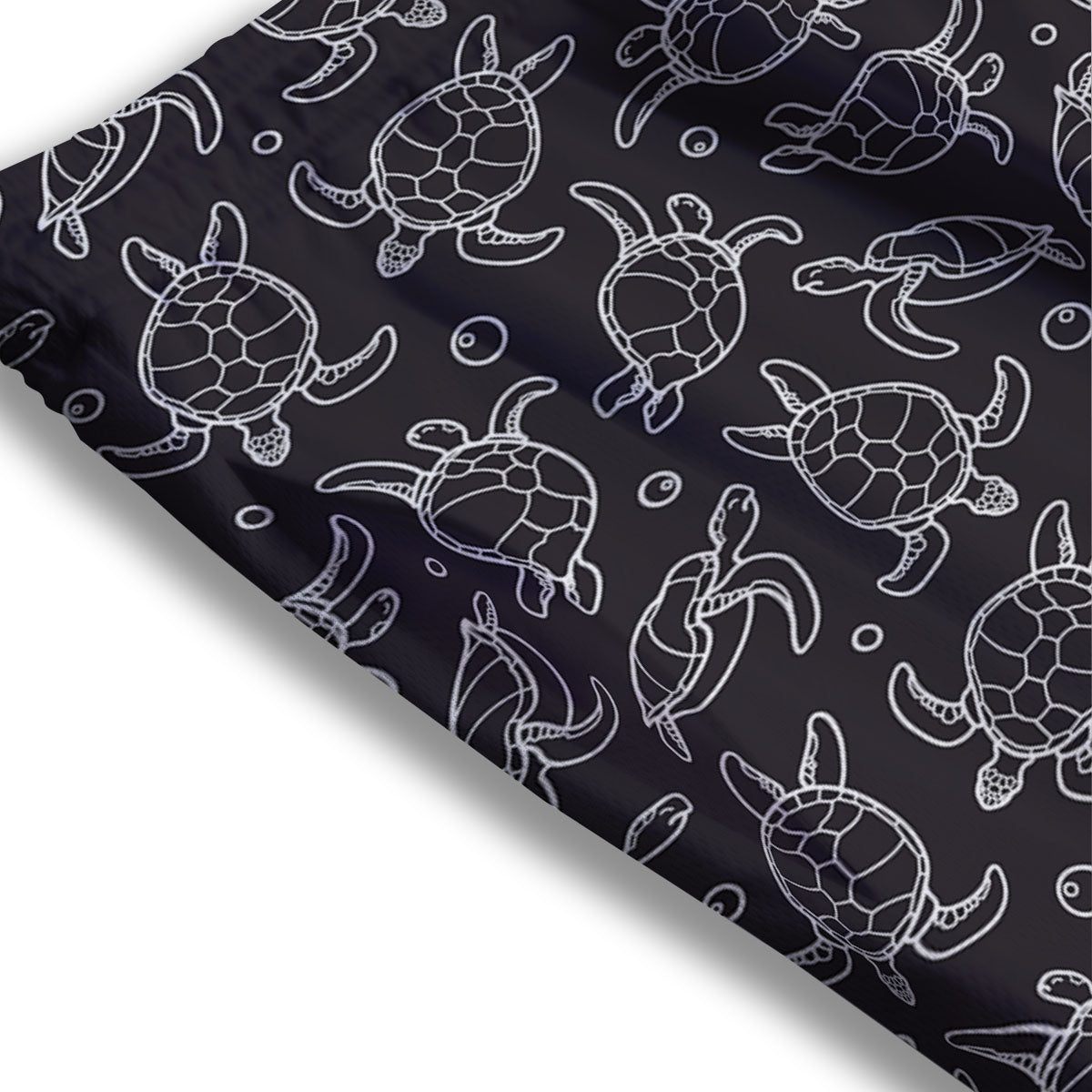 Samurai Ghost Mask Print Pattern Mesh Shorts