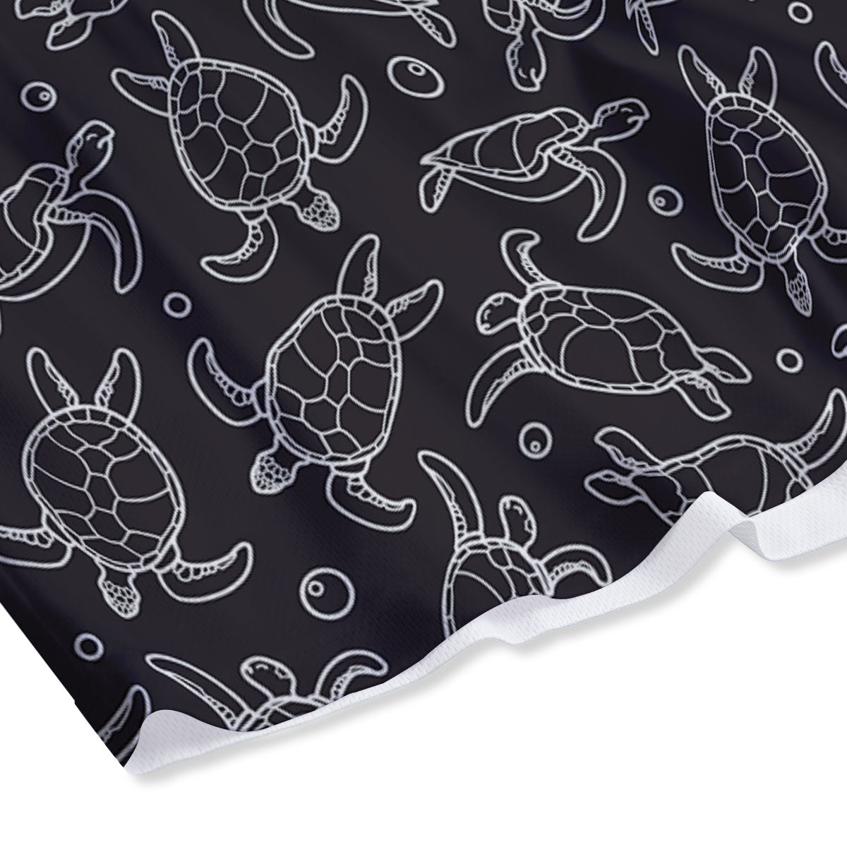 Samurai Ghost Mask Print Pattern Mesh Shorts