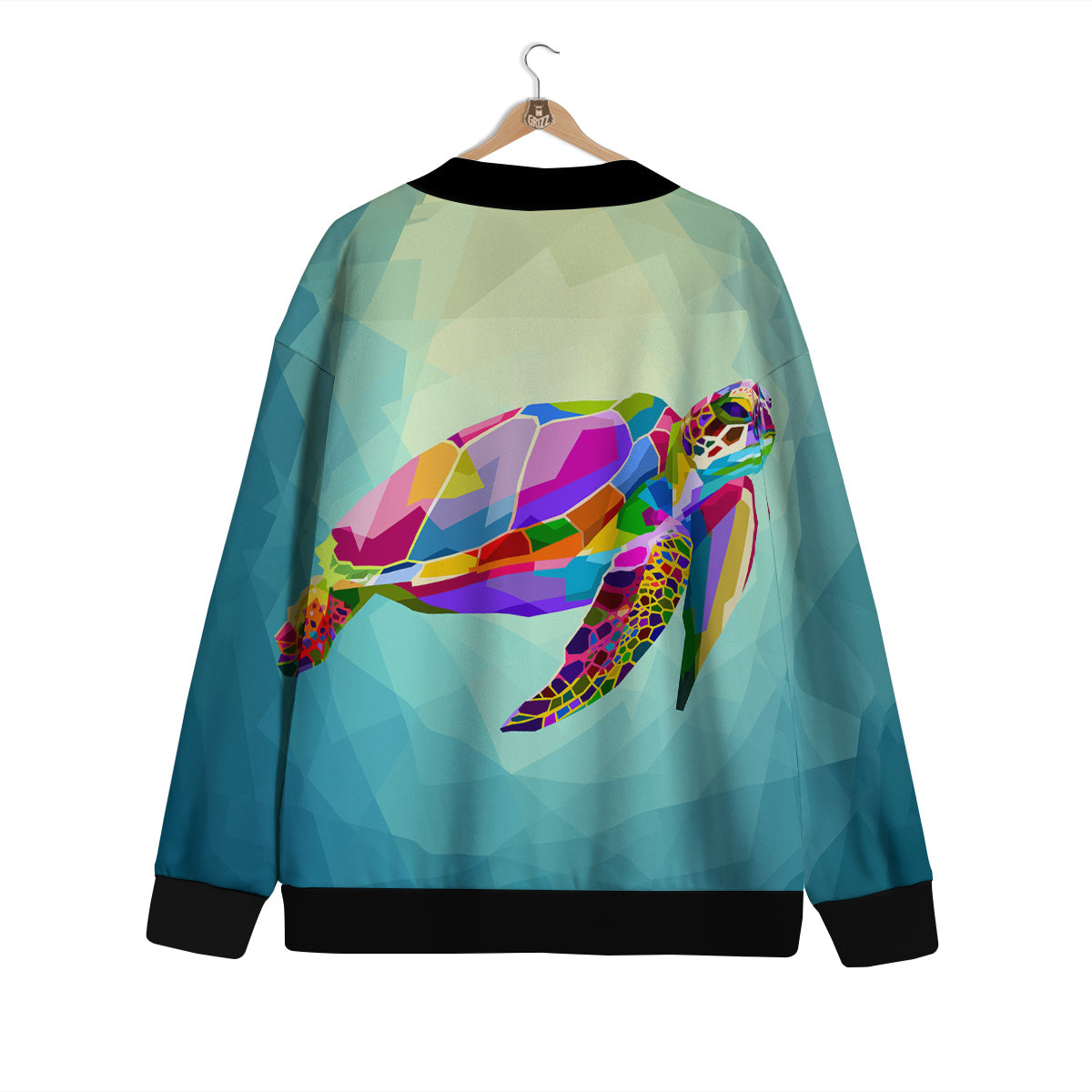Sea Turtle Colorful Print Cardigan-grizzshop