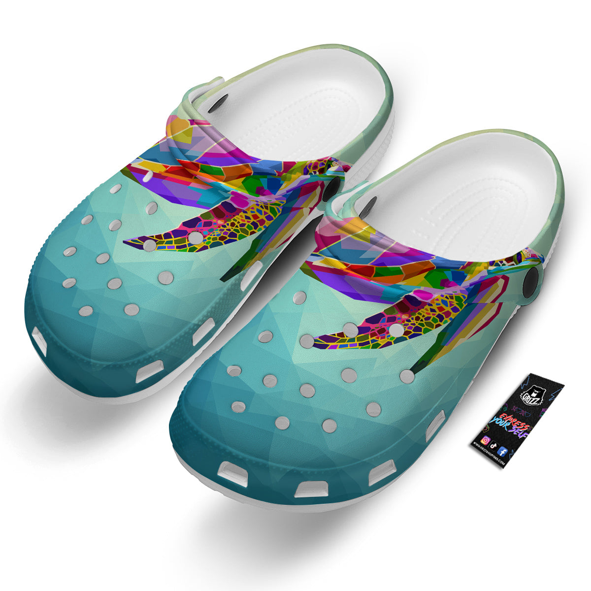 Sea Turtle Colorful Print Clog-grizzshop