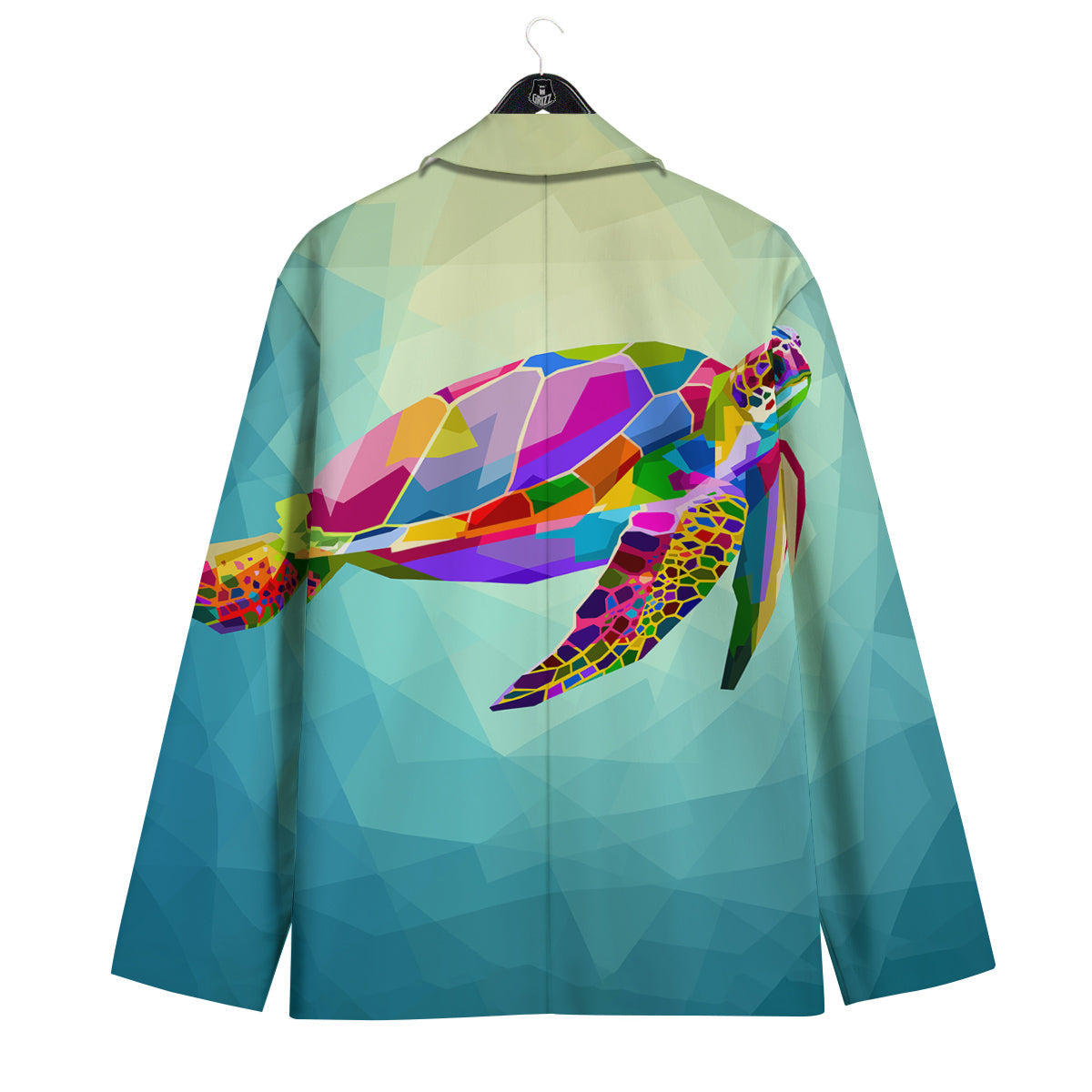 Sea Turtle Colorful Print Men's Sport Coat-grizzshop