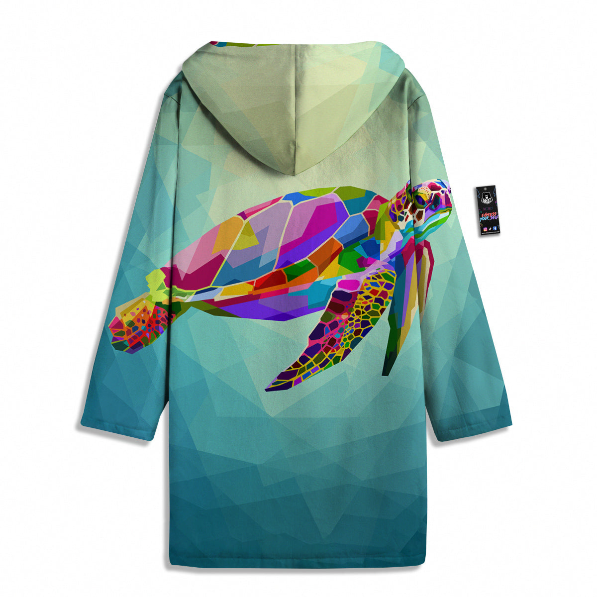 Sea Turtle Colorful Print Men's Windbreaker Jacket-grizzshop