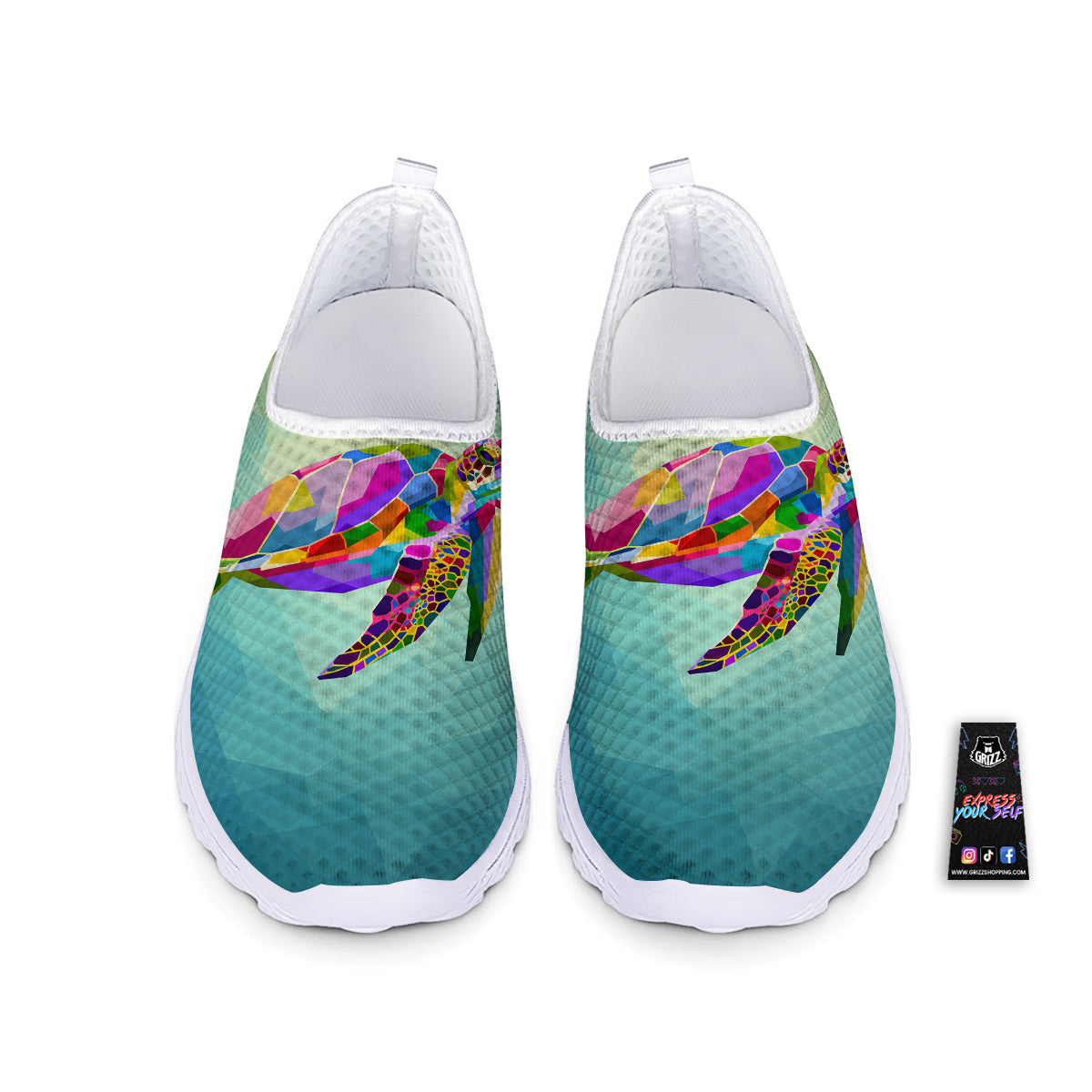 Sea Turtle Colorful Print Nurse Shoes-grizzshop