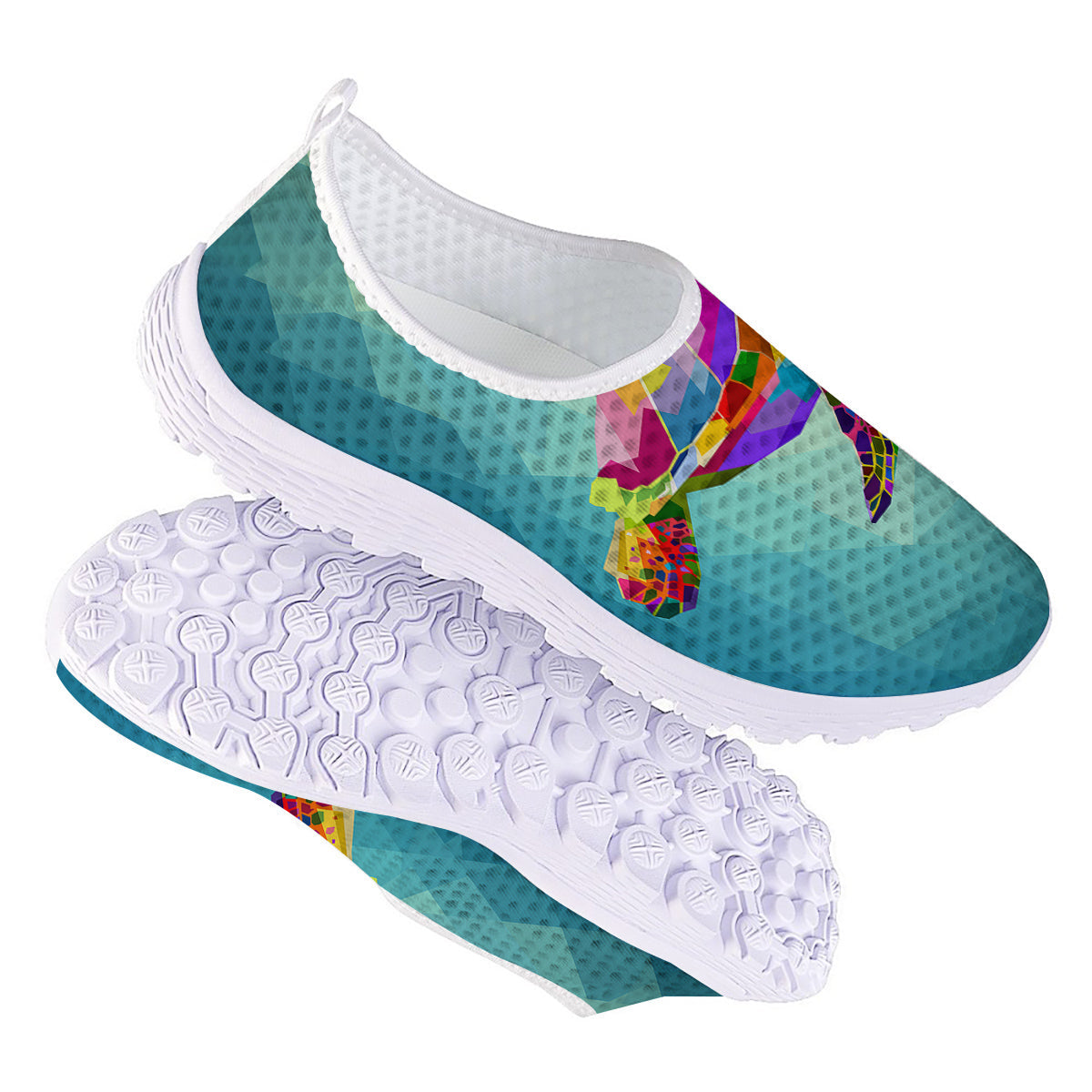 Sea Turtle Colorful Print Nurse Shoes-grizzshop