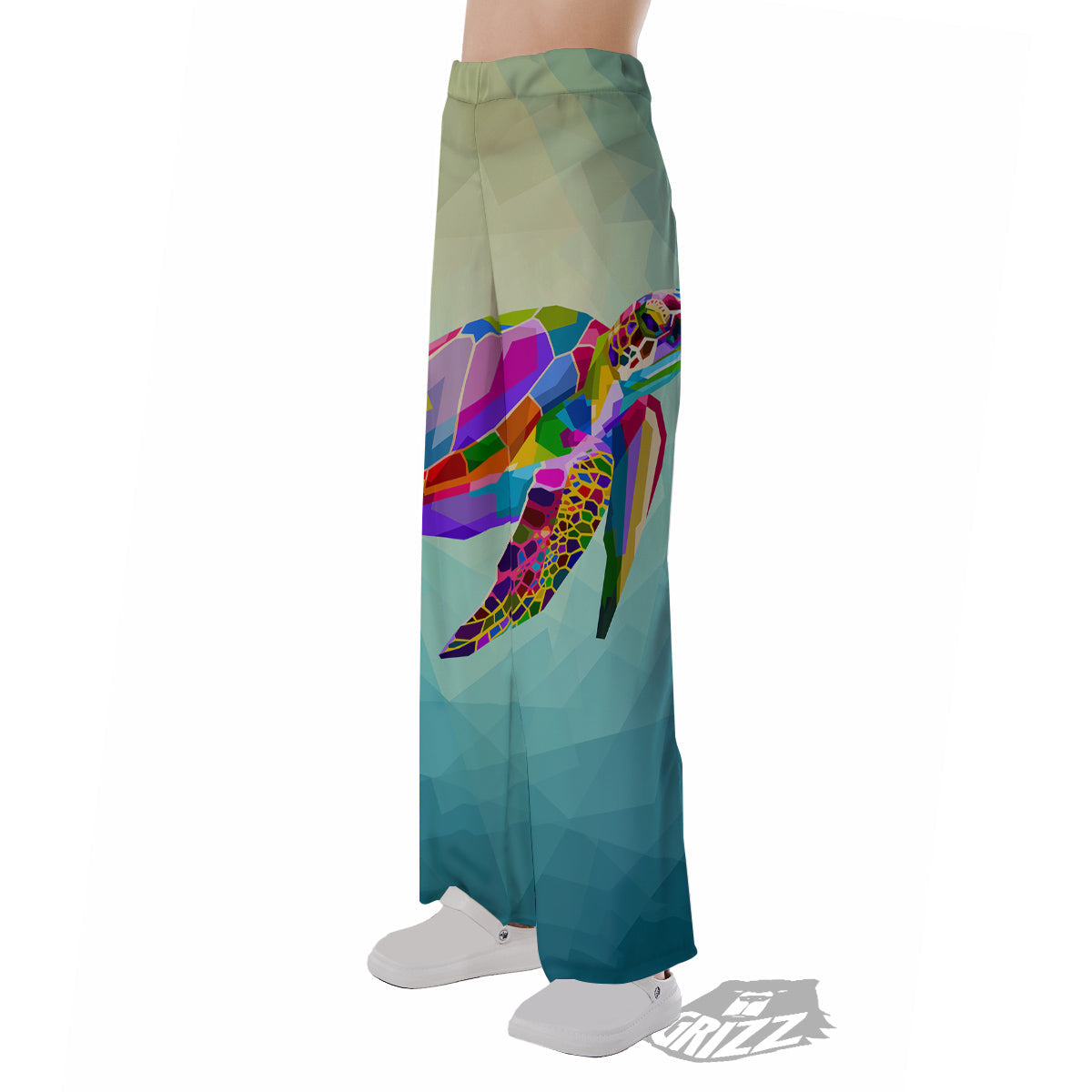 Sea Turtle Colorful Print Pajama Pants-grizzshop