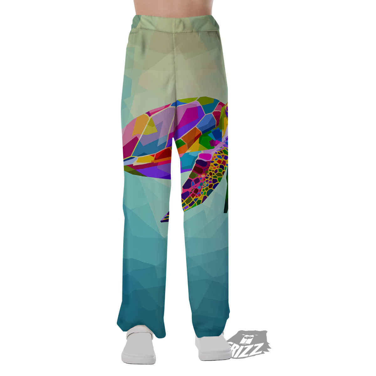 Sea Turtle Colorful Print Pajama Pants-grizzshop