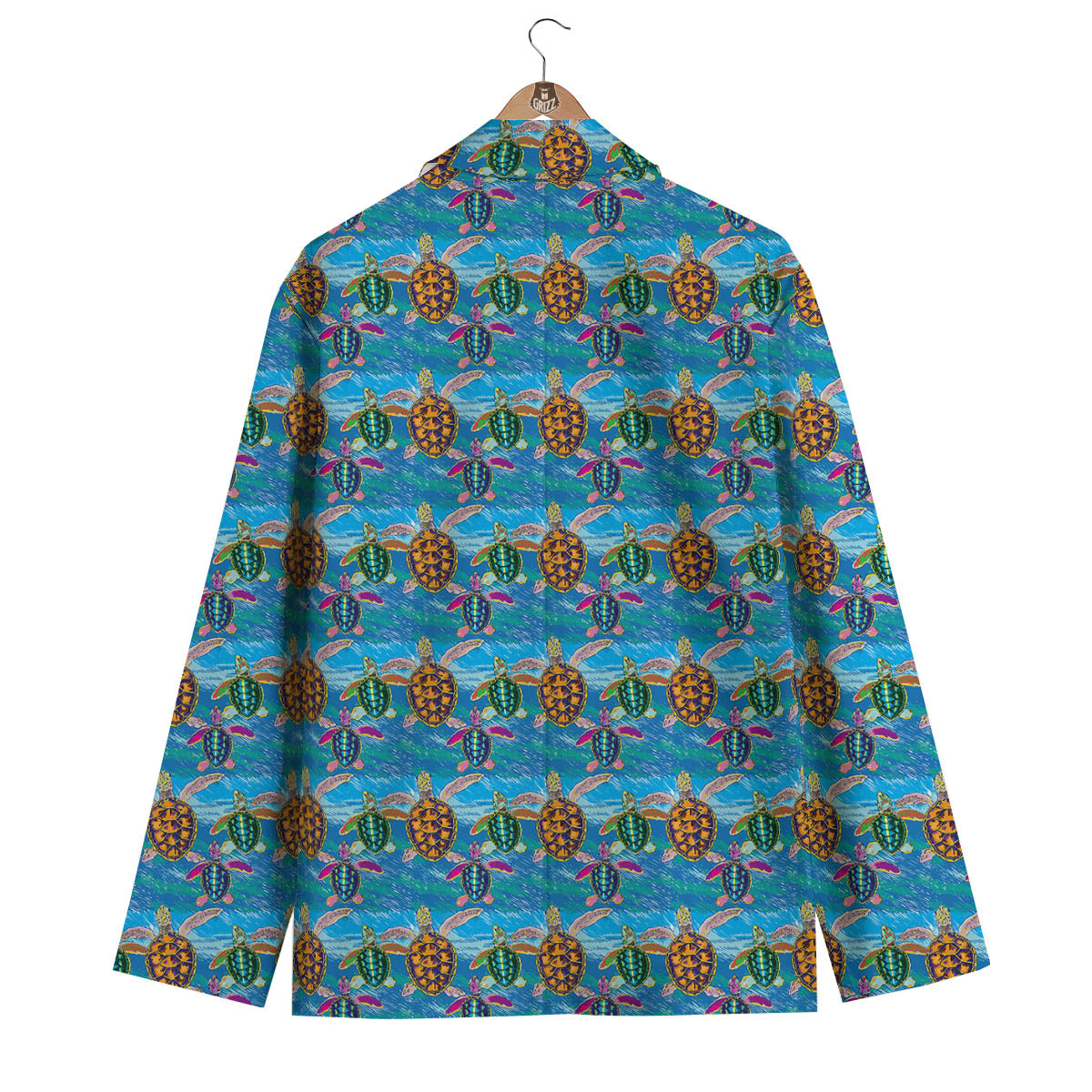 Sea Turtle Colorful Print Pattern Men's Blazer-grizzshop