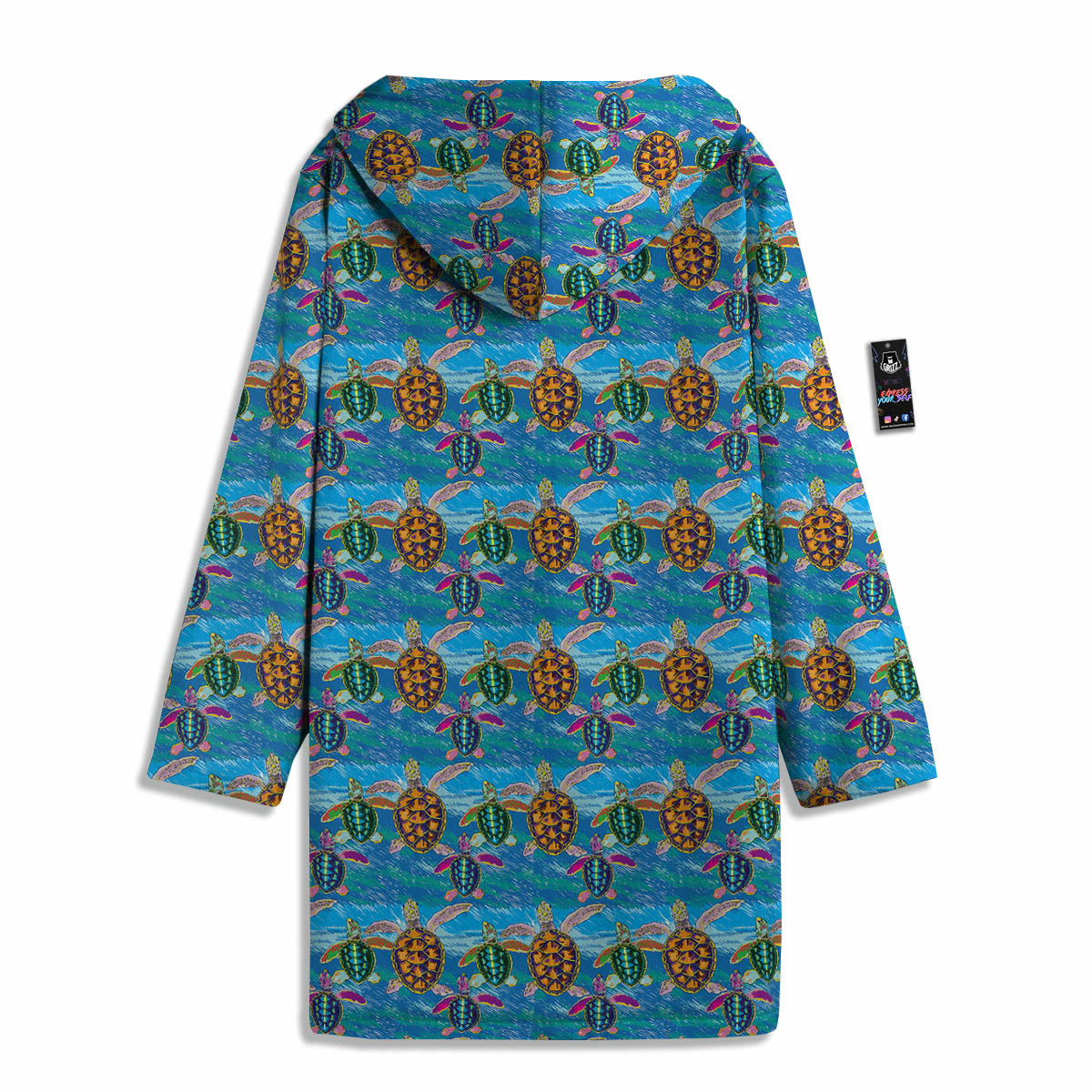 Sea Turtle Colorful Print Pattern Men's Windbreaker Jacket-grizzshop