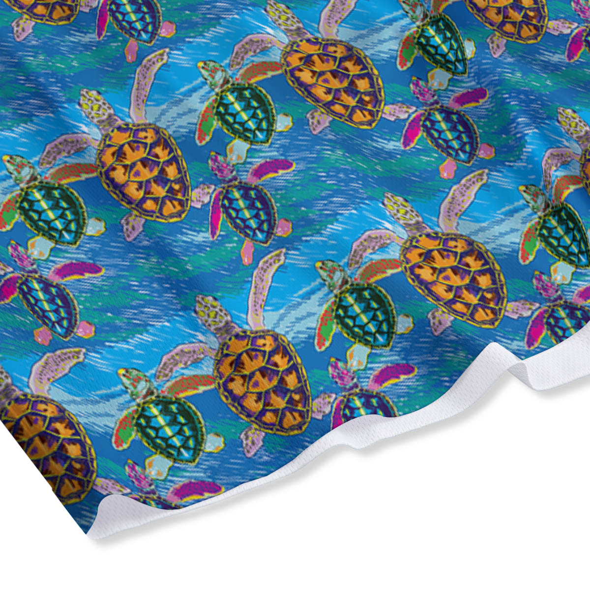 Rainbow Geometric Print Pattern Mesh Shorts