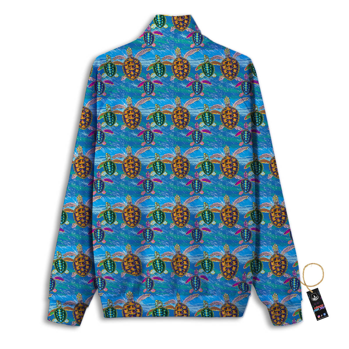 Sea Turtle Colorful Print Pattern Track Jacket-grizzshop