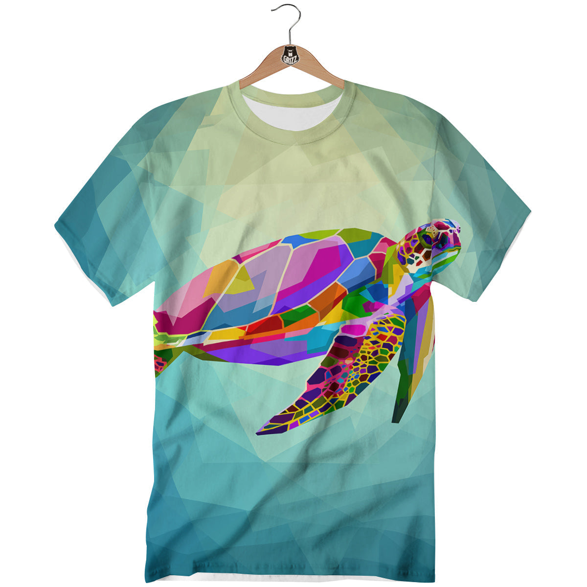 Sea Turtle Colorful Print T-Shirt-grizzshop