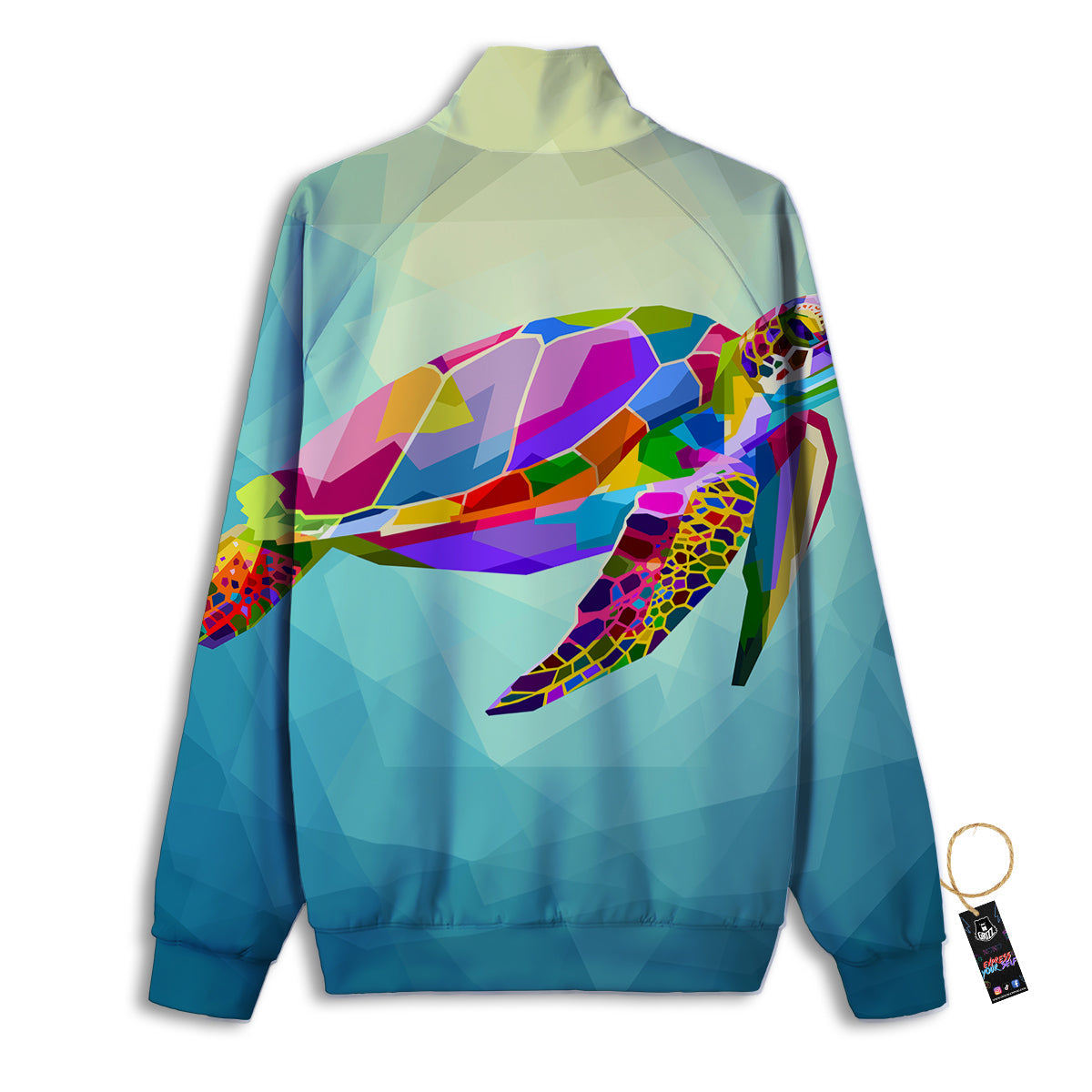 Sea Turtle Colorful Print Track Jacket-grizzshop