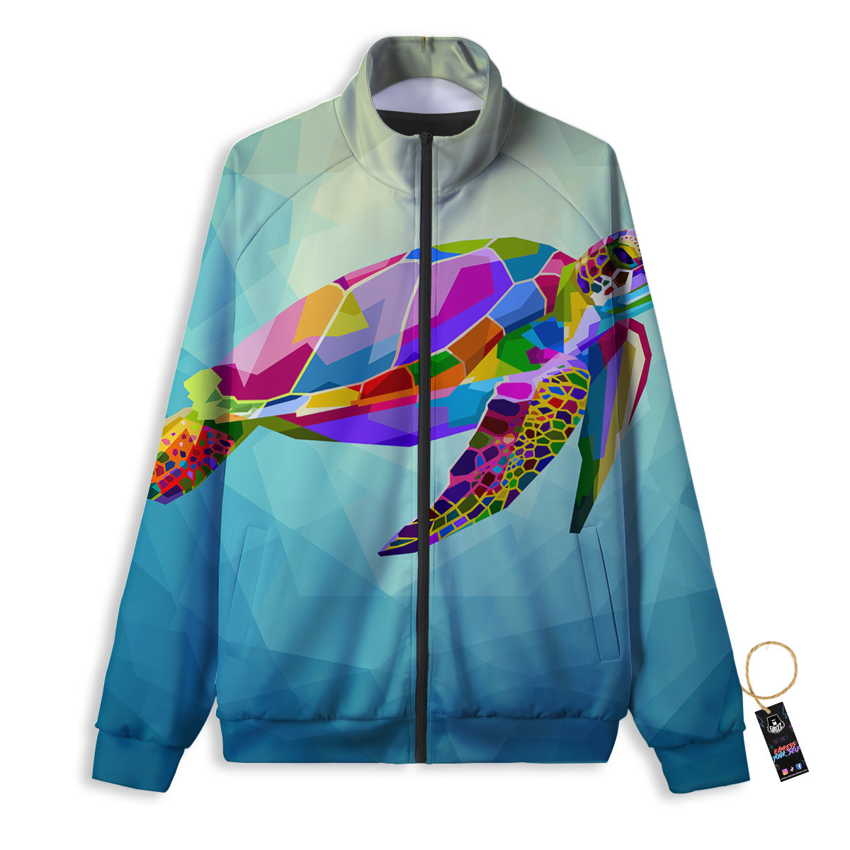 Sea Turtle Colorful Print Track Jacket-grizzshop