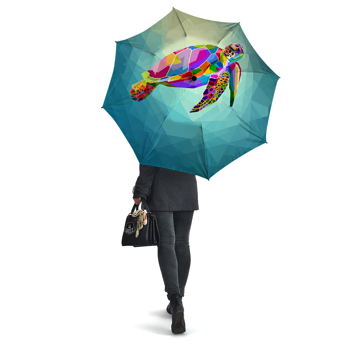 Sea Turtle Colorful Print Umbrella-grizzshop