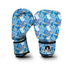 Sea Turtle Hawaiian Blue Pattern Print Boxing Gloves-grizzshop