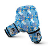 Sea Turtle Hawaiian Blue Pattern Print Boxing Gloves-grizzshop