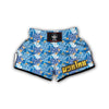 Sea Turtle Hawaiian Blue Pattern Print Muay Thai Boxing Shorts-grizzshop