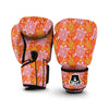 Sea Turtle Hawaiian Orange Pattern Print Boxing Gloves-grizzshop