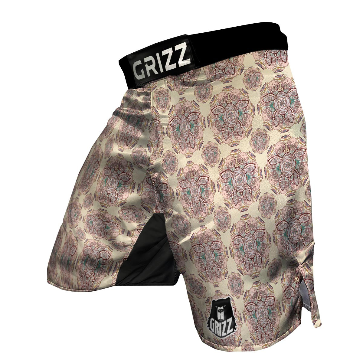 Sea Turtle Hawaiian Pattern Print MMA Shorts-grizzshop