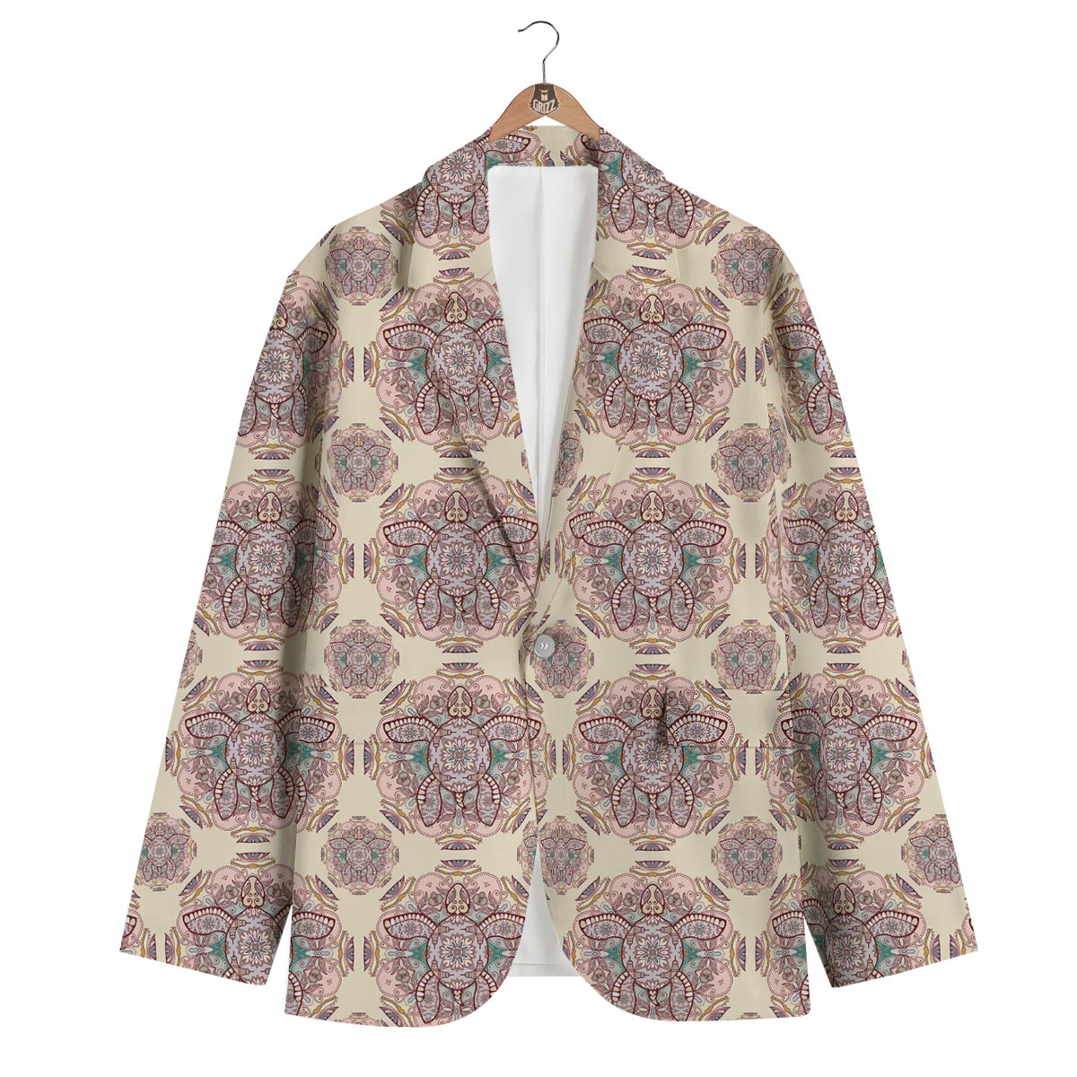Sea Turtle Hawaiian Pattern Print Men's Blazer-grizzshop