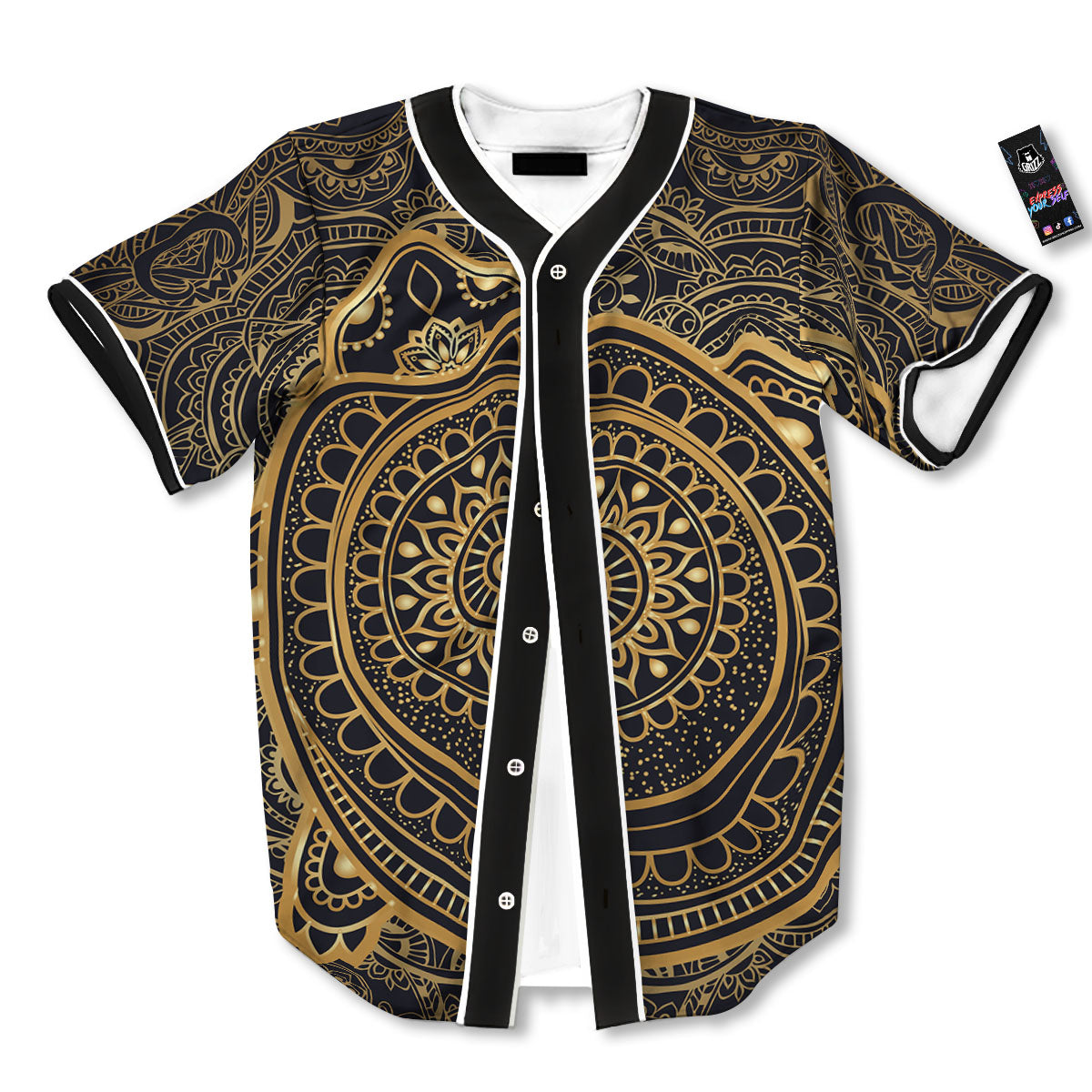 Sea Turtle Native Bohemian Print Baseball Jersey-grizzshop