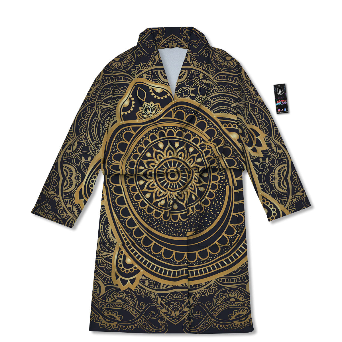 Sea Turtle Native Bohemian Print Bathrobe-grizzshop