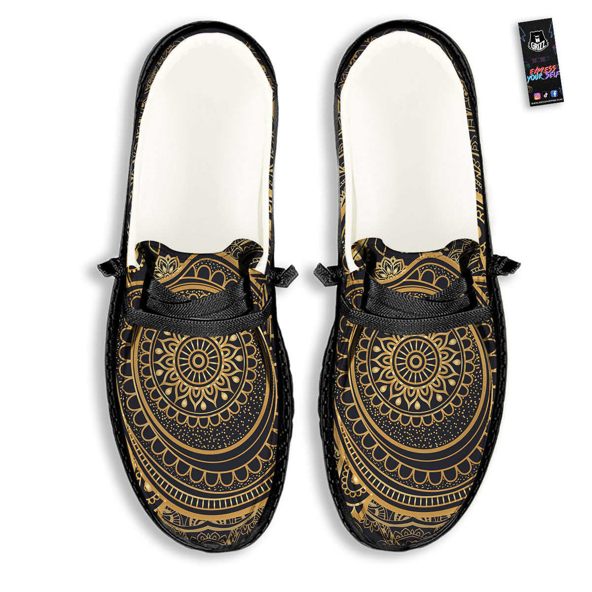 Sea Turtle Native Bohemian Print Black Loafers-grizzshop