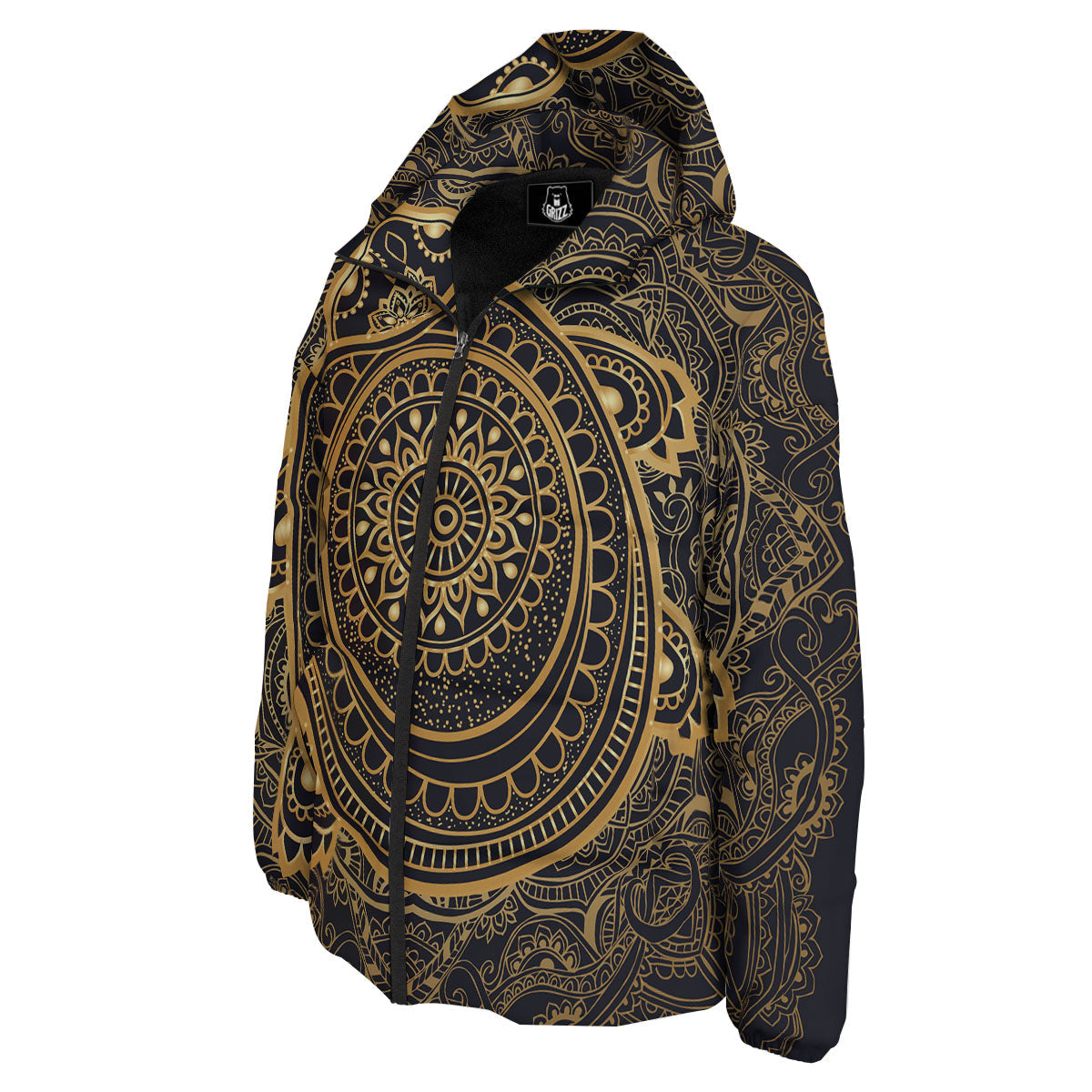 Sea Turtle Native Bohemian Print Down Jacket-grizzshop