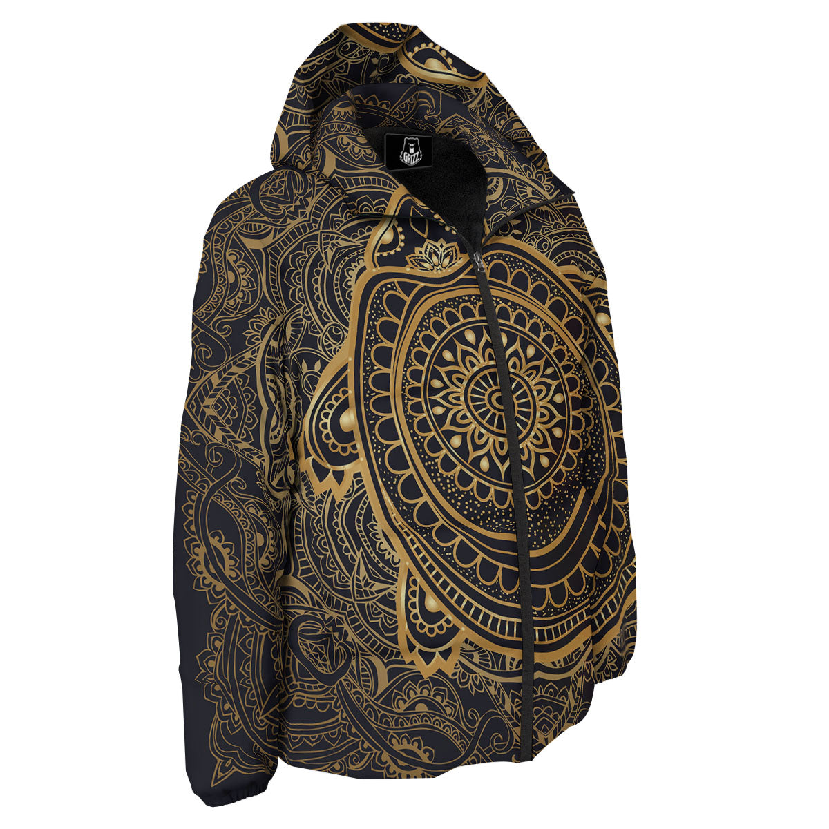 Sea Turtle Native Bohemian Print Down Jacket-grizzshop