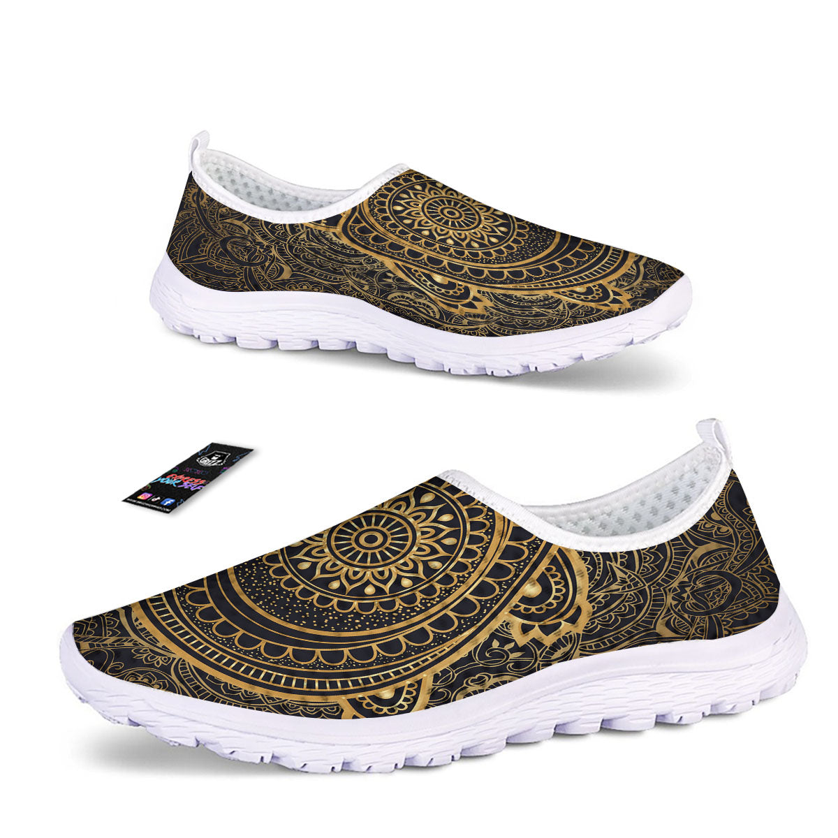 Sea Turtle Native Bohemian Print Nurse Shoes-grizzshop