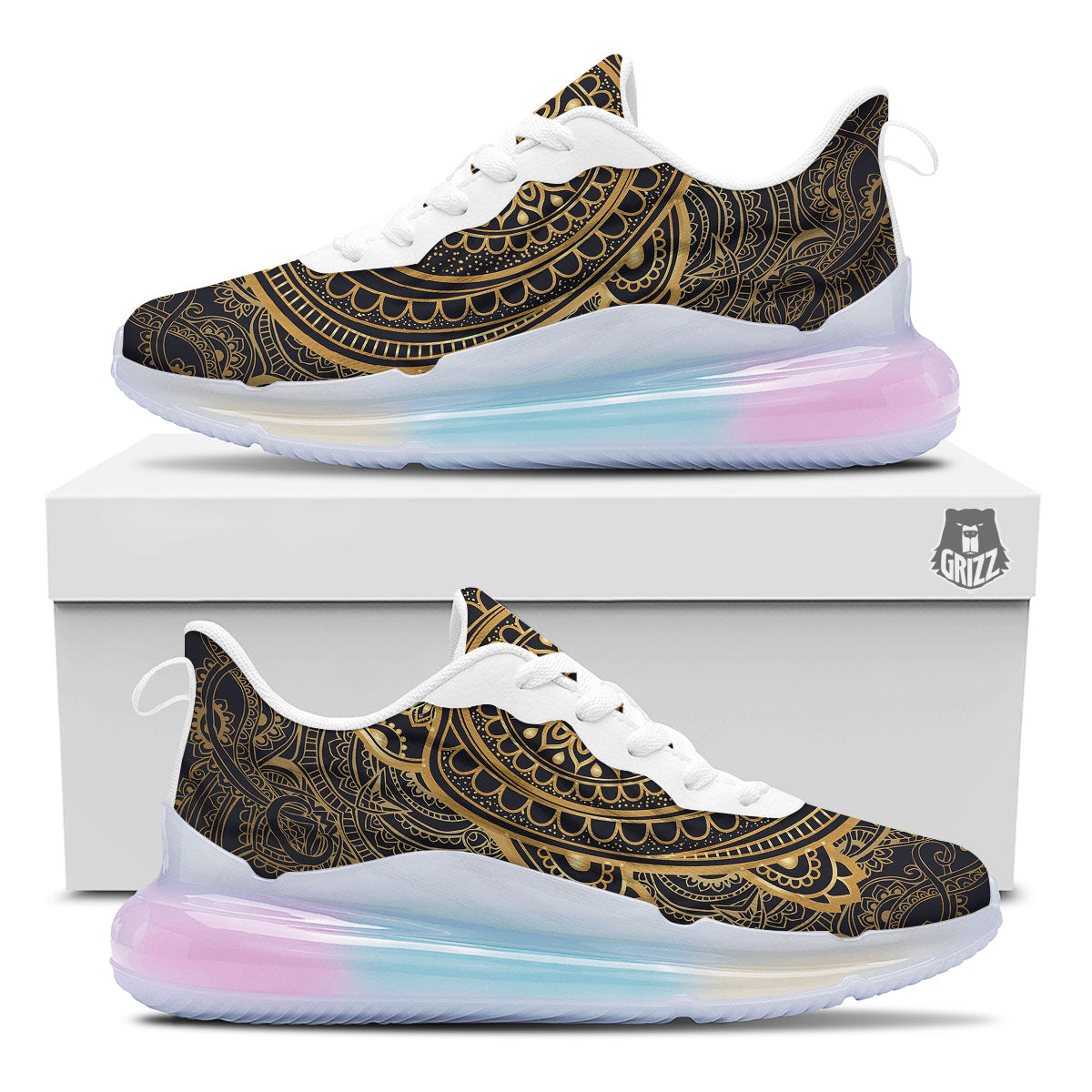 Sea Turtle Native Bohemian Print Running Sneakers-grizzshop