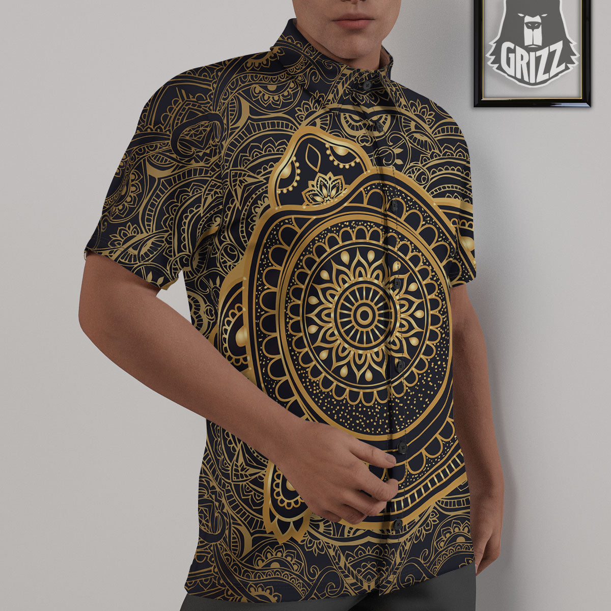Sea Turtle Native Bohemian Print Untucked Shirts-grizzshop