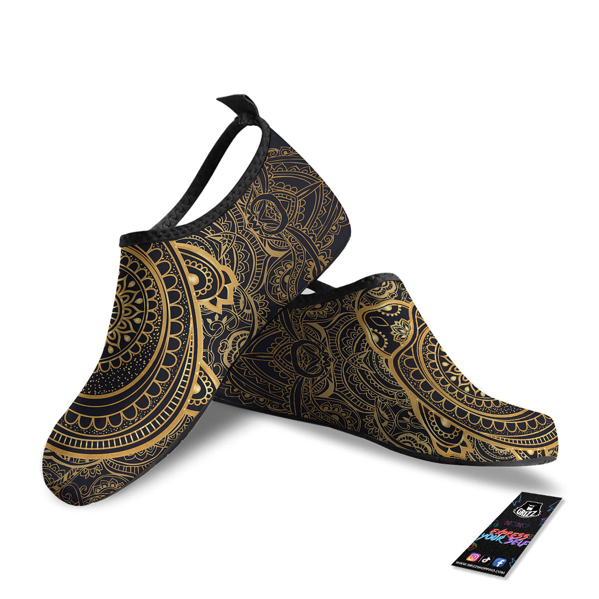 Sea Turtle Native Bohemian Print Water Shoes-grizzshop
