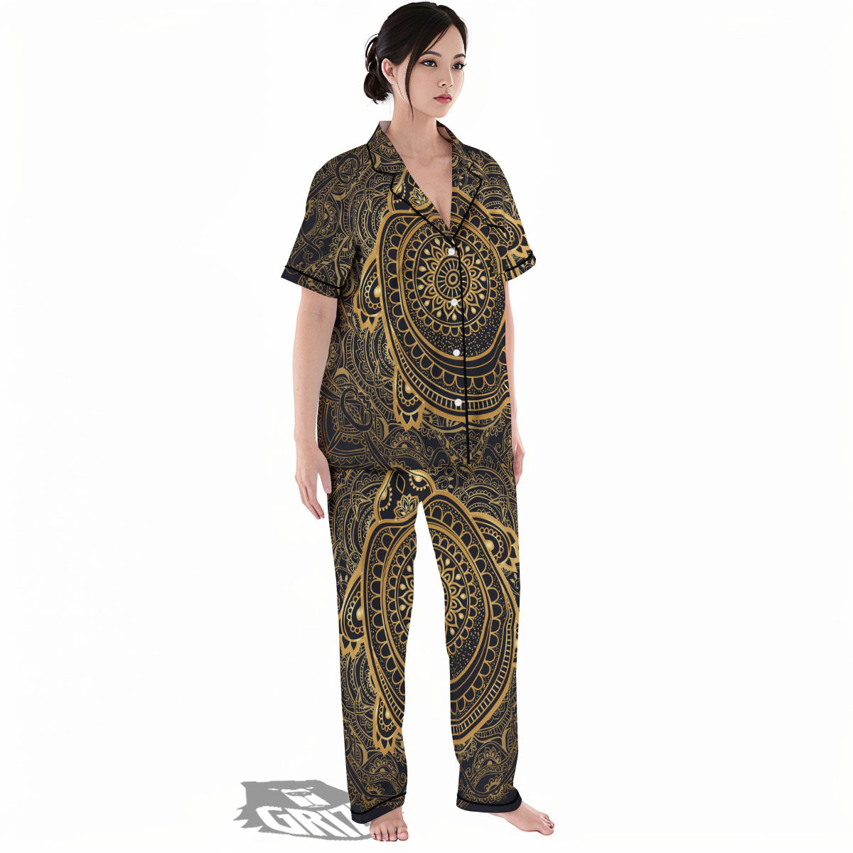 Sea Turtle Native Bohemian Print Women's Pajamas Set-grizzshop
