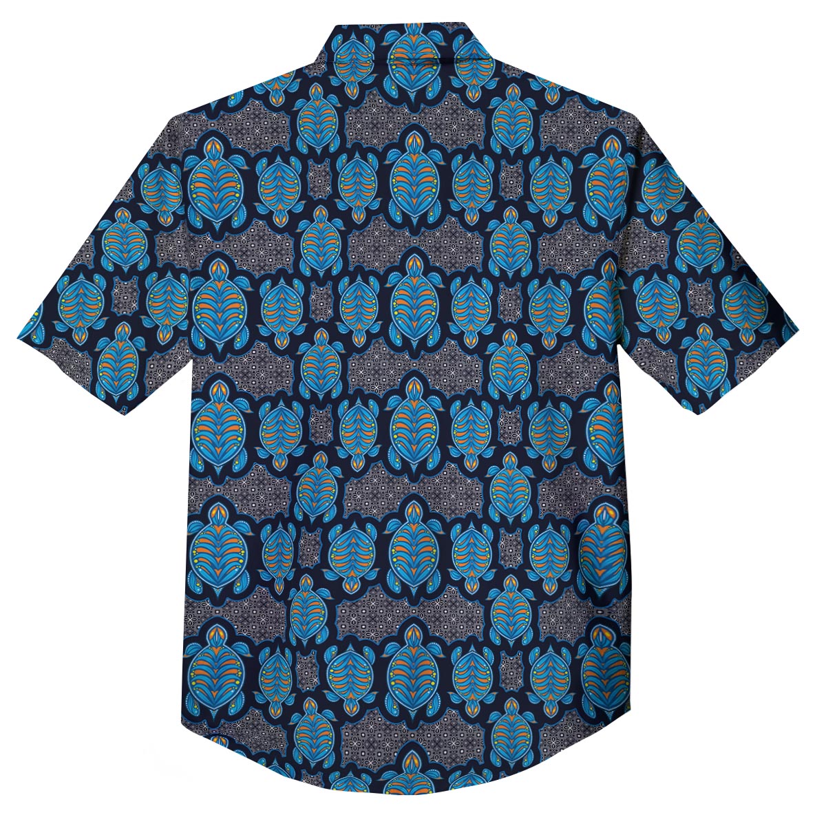 Sea Turtle Retro Print Pattern Button Up Shirt-grizzshop