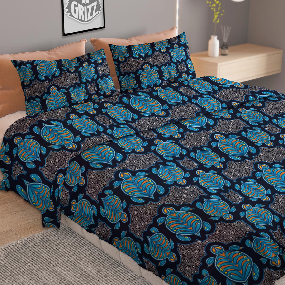 Skull Flower Red Sugar Print Pattern  Duvet Cover Bedding Set