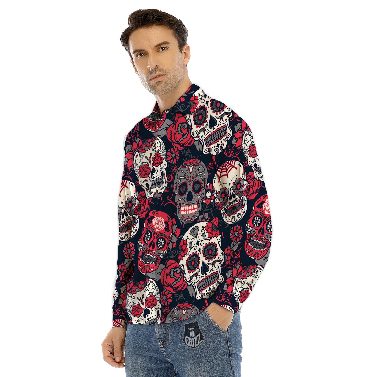 Sea Turtle Retro Print Pattern Men's Dress Shirts-grizzshop