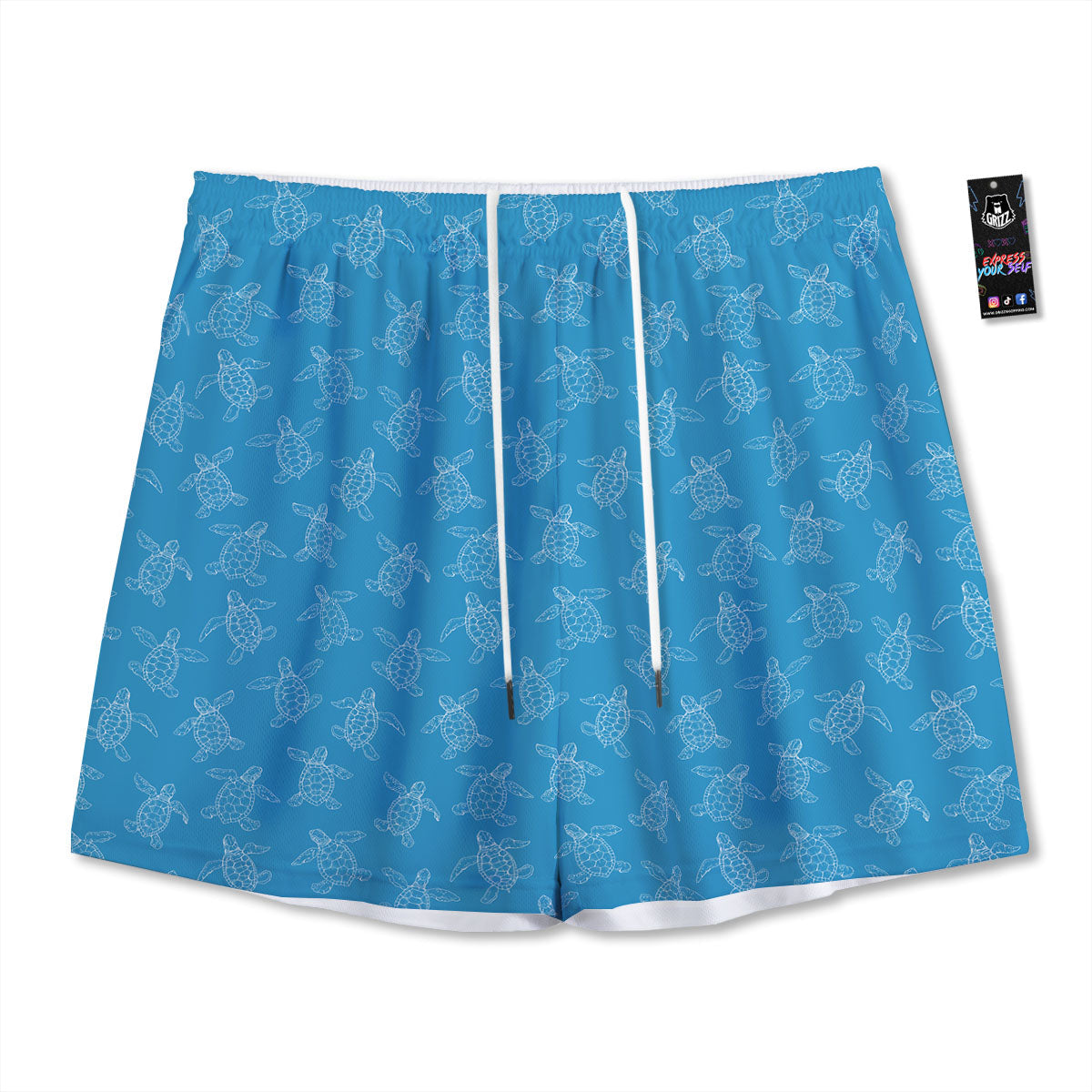 Rasta Lion Grunge Print Mesh Shorts
